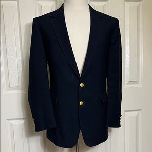 Vintage Perma- Prest Classic Collection Black Men's Blazer Sz 44R